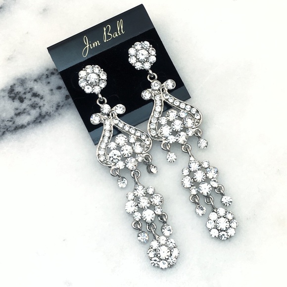 Jim Ball Jewelry - Swarovski Crystal Chandelier Occasion Earrings
